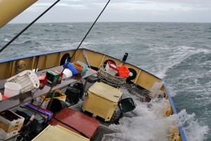 Buiten op het achterdek (Martijn de Jonge)